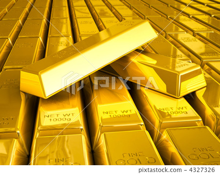 Stacks of gold bars close up 4327326
