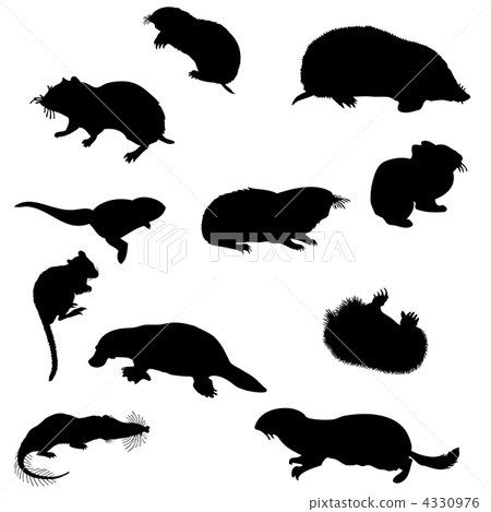 beavers silhouettes set beavers silhouettes set 4330976