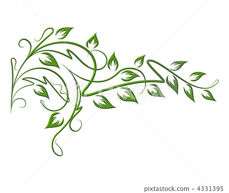 Abstract green twig. Abstract green twig. 4331395