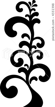 Floral branch with shadow Floral branch with shadow 4331398