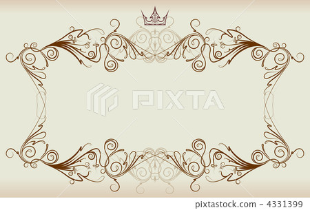 Vintage frame with crown Vintage frame with crown 4331399