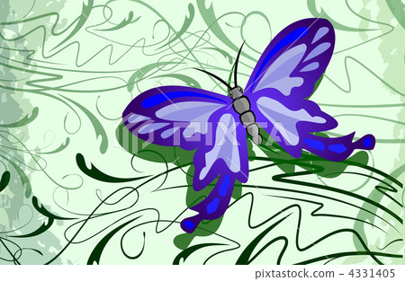 Floral background with butterfly. Floral background with butterfly. 4331405