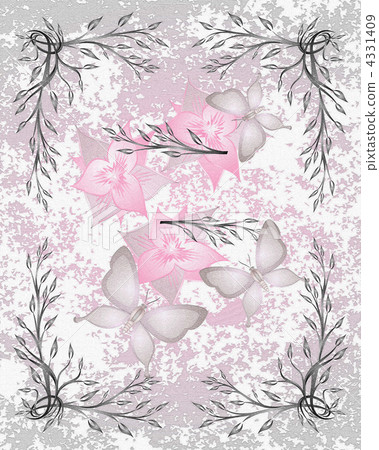 Beautiful floral background with butterflies. Beautiful floral background with butterflies. 4331409