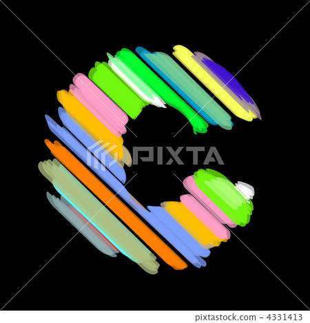 Abstract colorful alphabet. Letter C. Abstract colorful alphabet. Letter C. 4331413