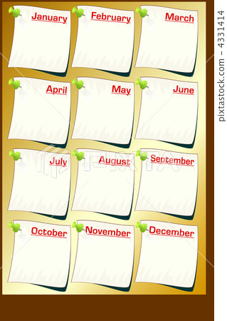 Calendar template in vintage style. Calendar template in vintage style. 4331414