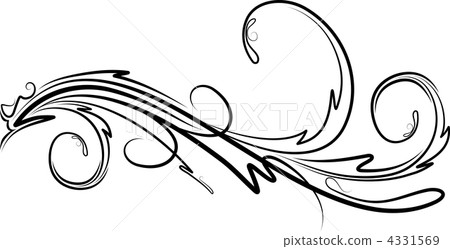 Floral branch with shadow 4331569