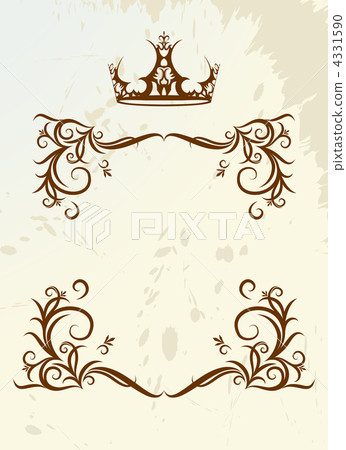 Vintage frame with crown Vintage frame with crown 4331590