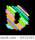 Abstract colorful alphabet. Letter D. 4331593