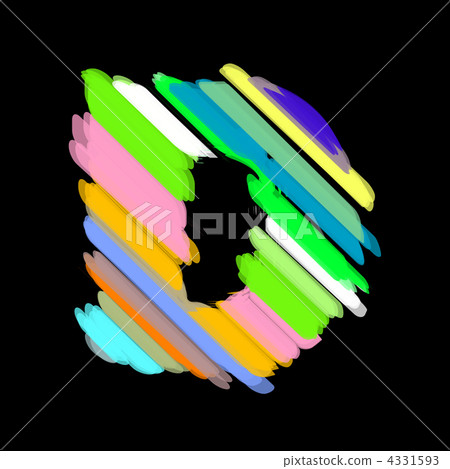 Abstract colorful alphabet. Letter D. 4331593