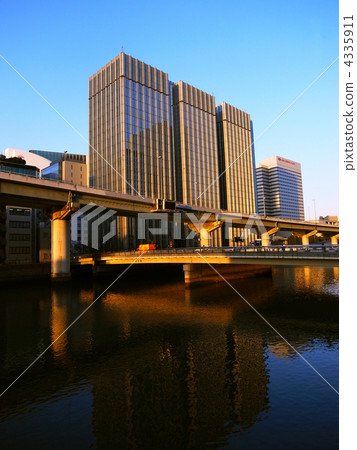 Aqua Dojimo peeking from Dojima River 4335911