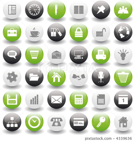 business and office icon set business and office icon set 4339636