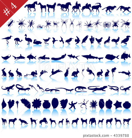 set of animal silhouettes 4339788