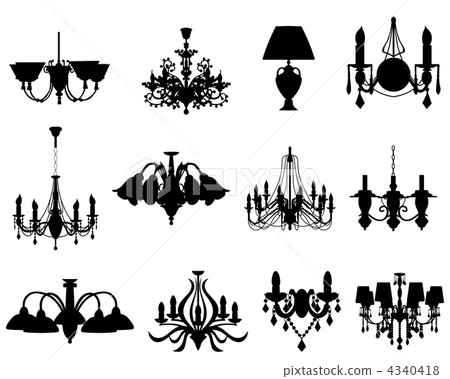 set of lamps silhouettes set of lamps silhouettes 4340418