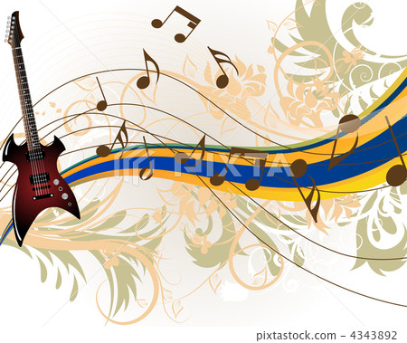 Musical grunge background 4343892