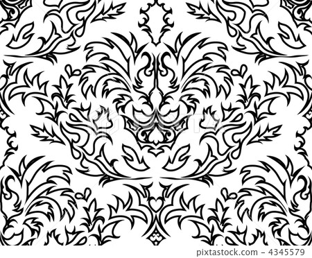 seamless damask pattern 4345579