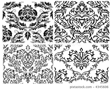 seamless damask pattern seamless damask pattern 4345606
