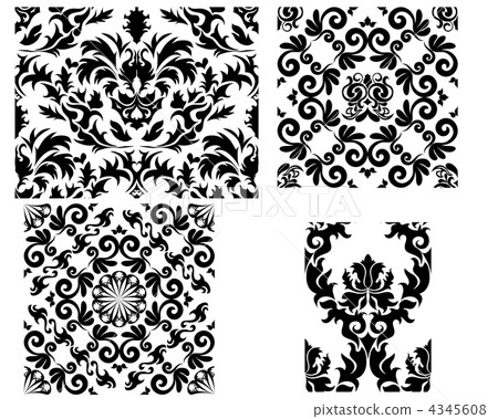 seamless damask pattern seamless damask pattern 4345608