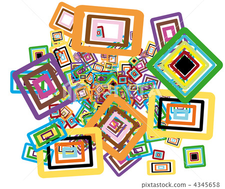 Rectangle stroke elements vector background in different coloros 4345658