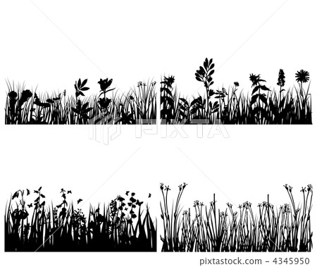 Set of meadow background. Vector illustration Set of meadow background. Vector illustration 4345950