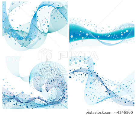 set of water backgrounds - Stock Illustration [4346800] - PIXTA