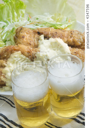 Chicken soba and beer Chicken soba and beer 4347596