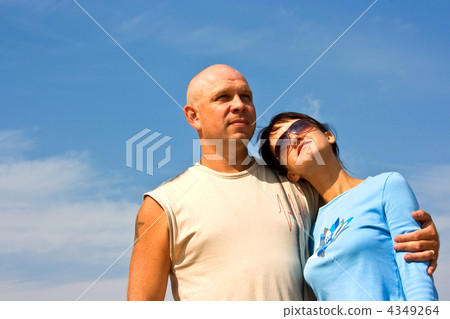 Happy couple of young people.  4349264