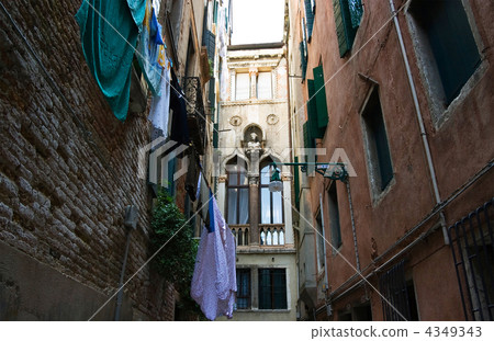 One of narrow small streets in Venice. Italy. One of narrow small streets in Venice. Italy. 4349343