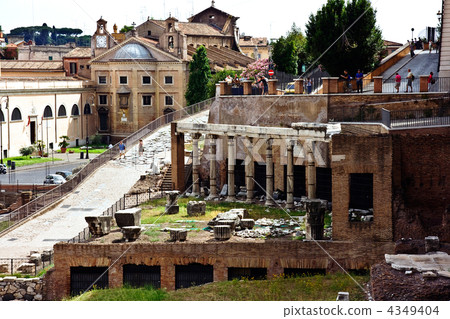 The ruins of the Roman forum. Italy 4349404