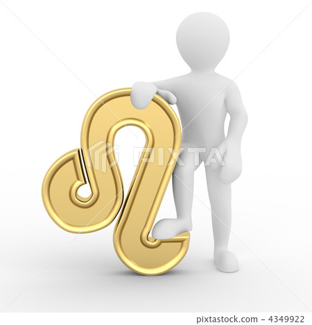Leo. Man with astrological symbol 4349922