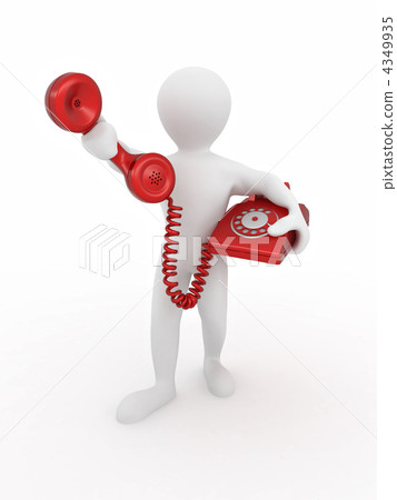 Man holding a telephone receiver Man holding a telephone receiver 4349935