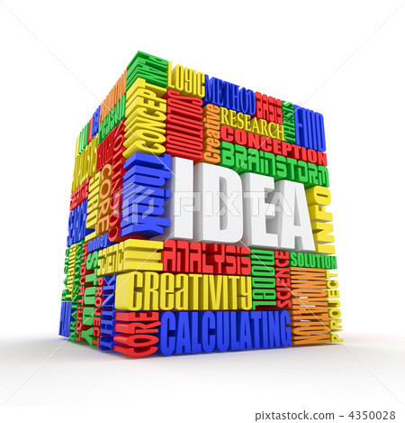 Idea. The concept of the words. 3d 4350028