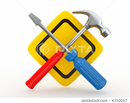 Utility. Tools, screwdriver and hammer. 4350037