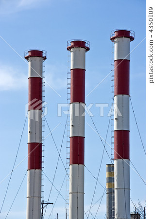 The chimneys without of any smoke and dirty 4350109