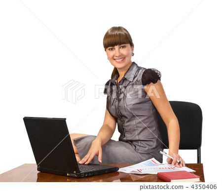 beautiful girl with laptop 4350406