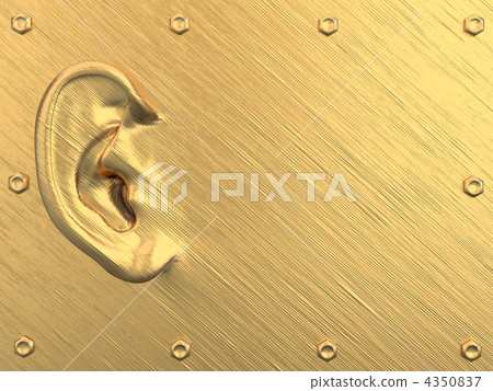 Golden ear on abstract dirty background Golden ear on abstract dirty background 4350837
