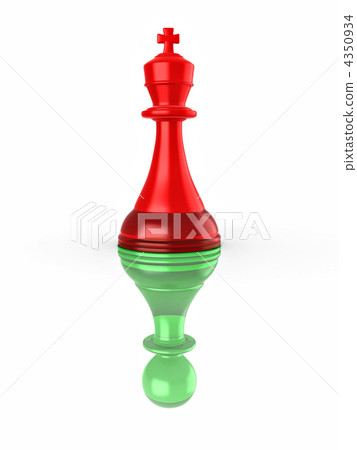 Conceptual image of false leadership. Chess. 3d Conceptual image of false leadership. Chess. 3d 4350934