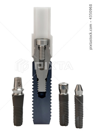 Models of dental titanium implants 4350968