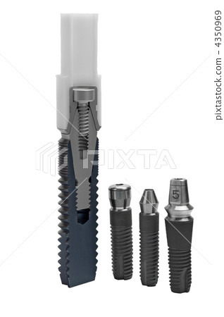 Models of dental titanium implants Models of dental titanium implants 4350969