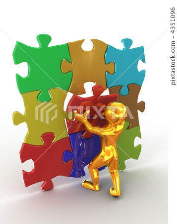 Men with puzzle 4351096