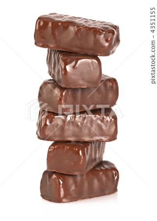 Chocolate candy over white background 4351155