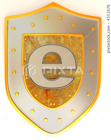 Shield with symbol for internet Shield with symbol for internet 4351676