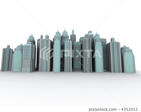 City. Three-dimensional background 4352011