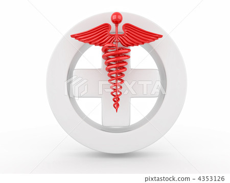 Sign of medicine on white isolated background Sign of medicine on white isolated background 4353126