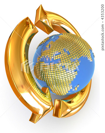 Sign of Earth. recycling. 3d 4353200
