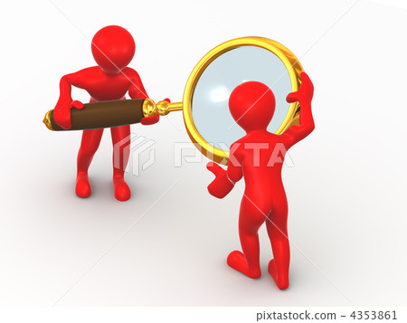 Two man with loupe. Search 4353861