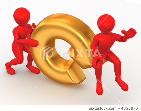 Two men with Refresh symbol Two men with Refresh symbol 4353870
