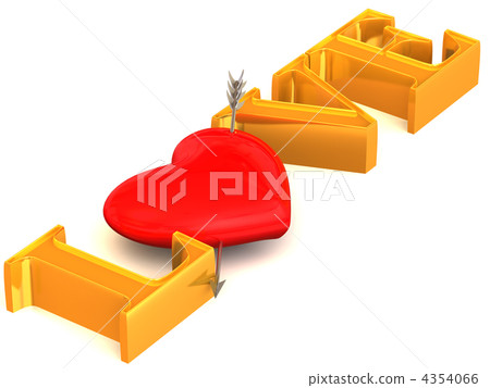 Text "LOVE" with Heart Text "LOVE" with Heart 4354066