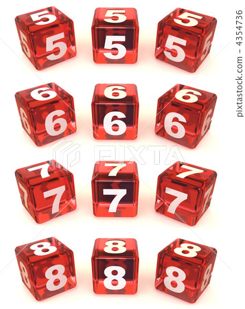 Cubes with numbers Cubes with numbers 4354736