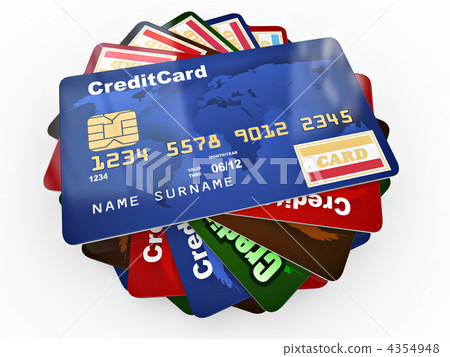 Stack of credit cards 4354948