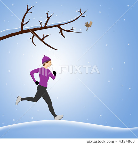 Running in snow Running in snow 4354963